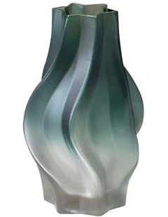 Beautiful Glass Bubble Texture Art Vases 27cm in Blue