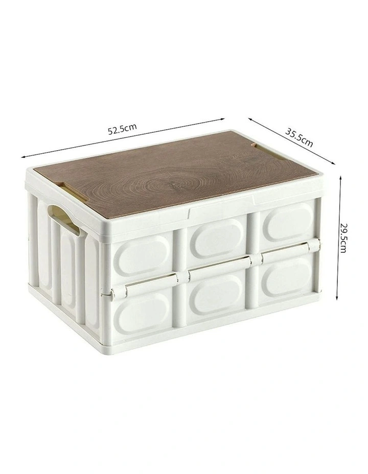 Car & Camping Foldable Storage Box 52.5x35.5cm 55L X2 in White image 7