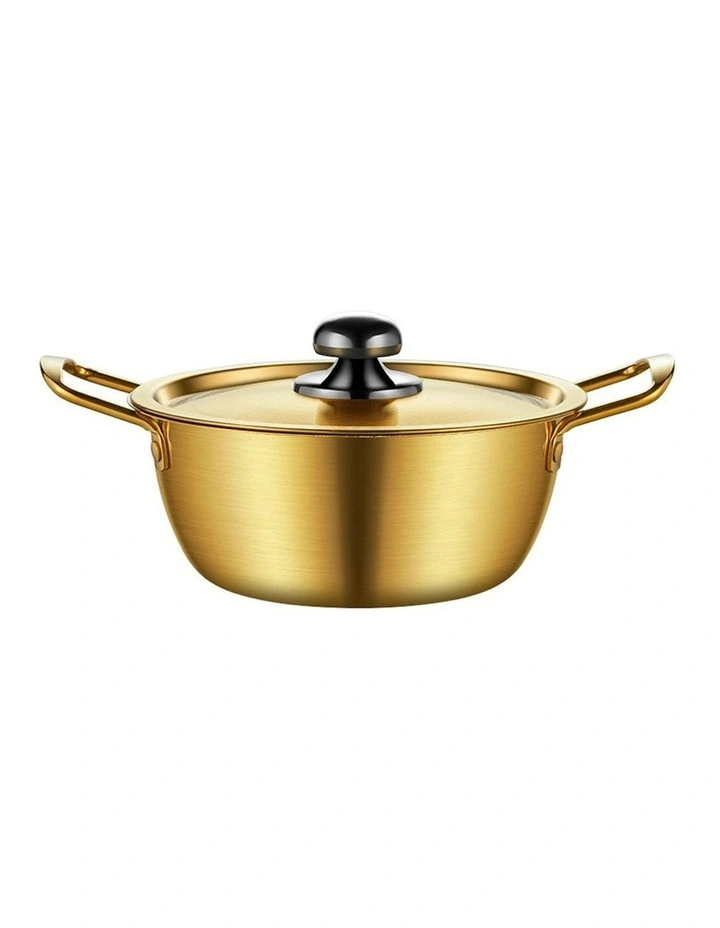 Korean-Style Ramen Pot 16cm in Vibrant Yellow image 1