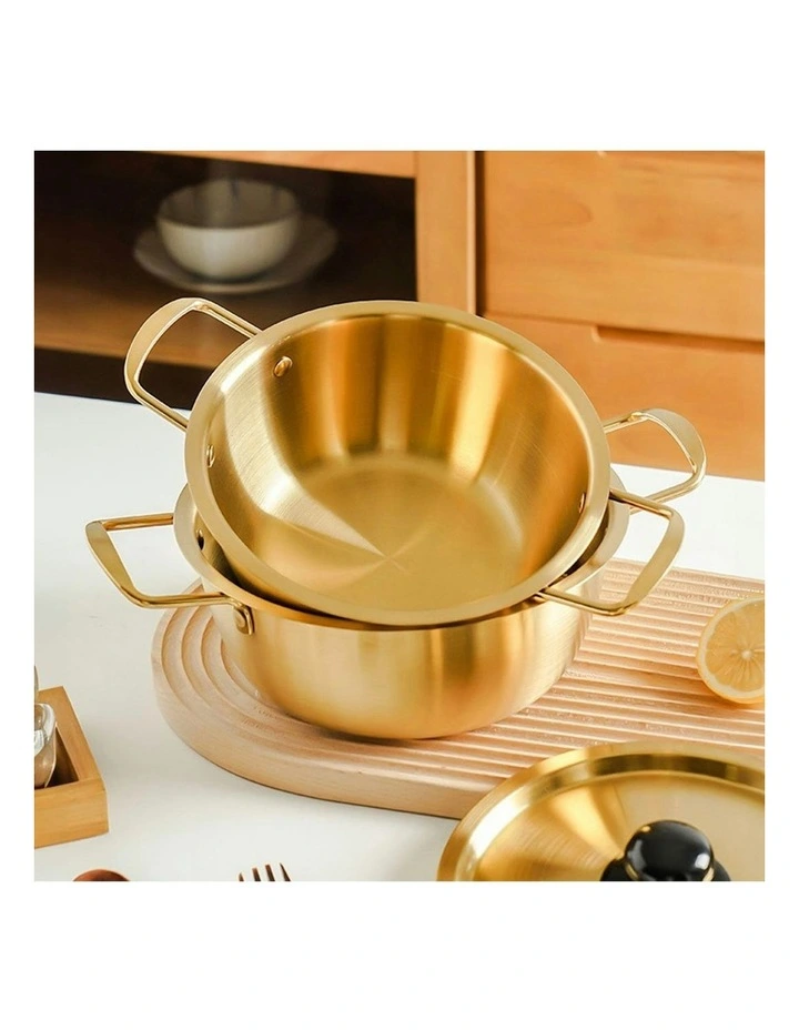 Korean-Style Ramen Pot 16cm in Vibrant Yellow image 4