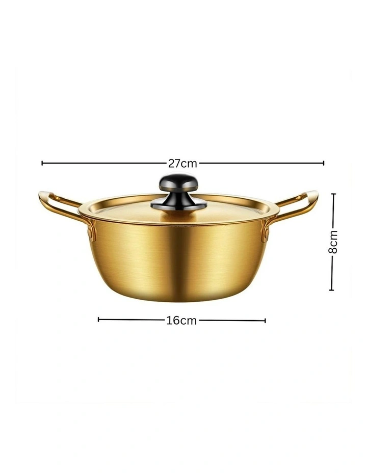 Korean-Style Ramen Pot 16cm in Vibrant Yellow image 6