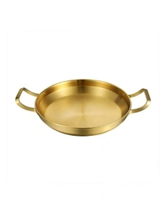 Stainless Steel and Kitchen Essential Dry Pot 30cm in Gold