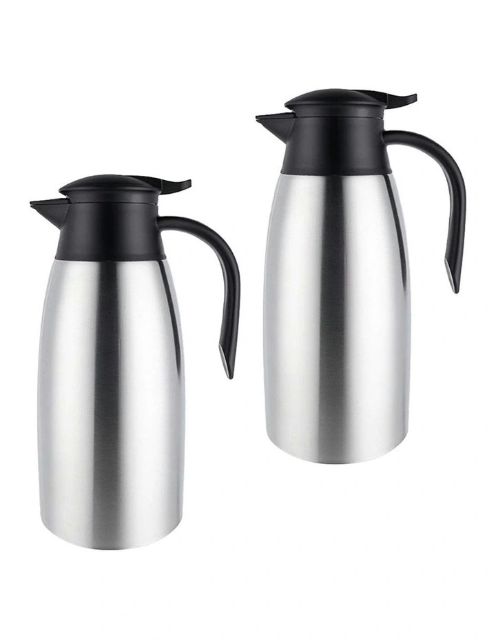 3-Layer Stainless Steel Vacuum Durable Thermal Flask 2X 2.0L in Silver image 1