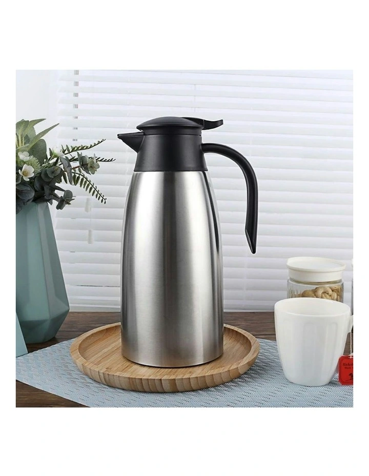 3-Layer Stainless Steel Vacuum Durable Thermal Flask 2X 2.0L in Silver image 2