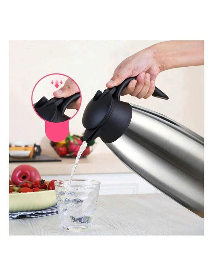 3-Layer Stainless Steel Vacuum Durable Thermal Flask 2X 2.0L in Silver image 5