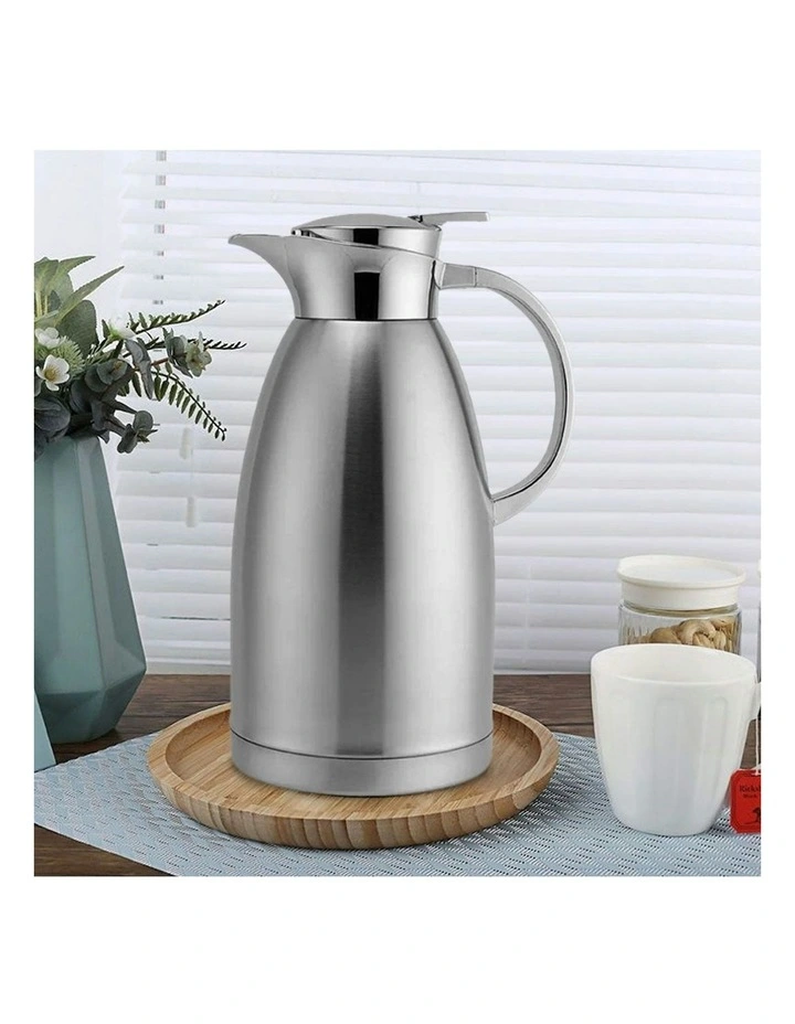 2-Layer Stainless Steel Thermal Flask 2.3L 2xinSilver image 2