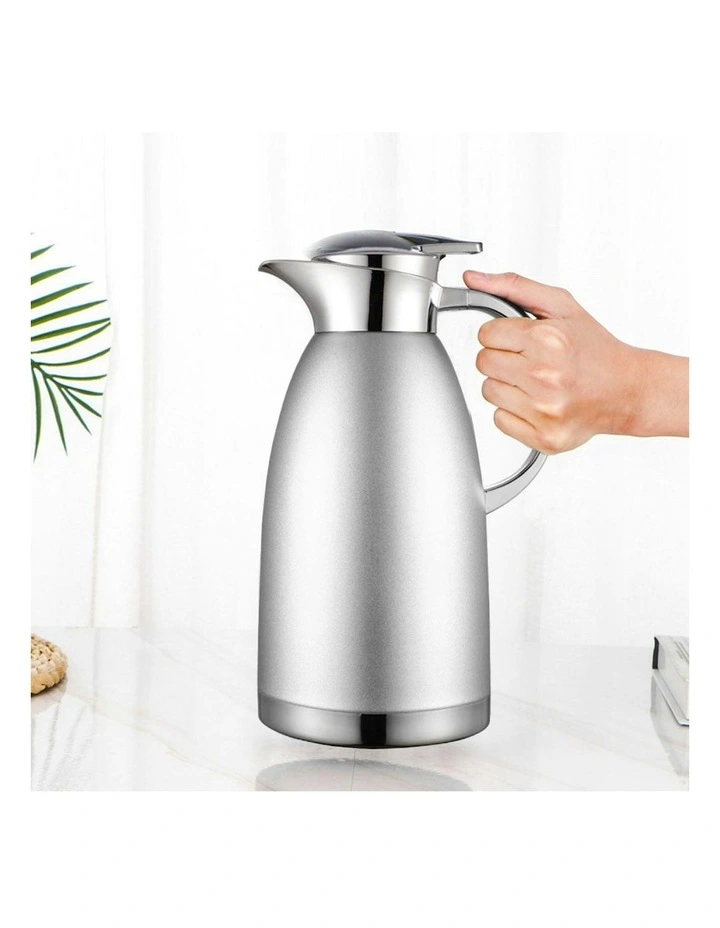 2-Layer Stainless Steel Thermal Flask 2.3L 2xinSilver image 5