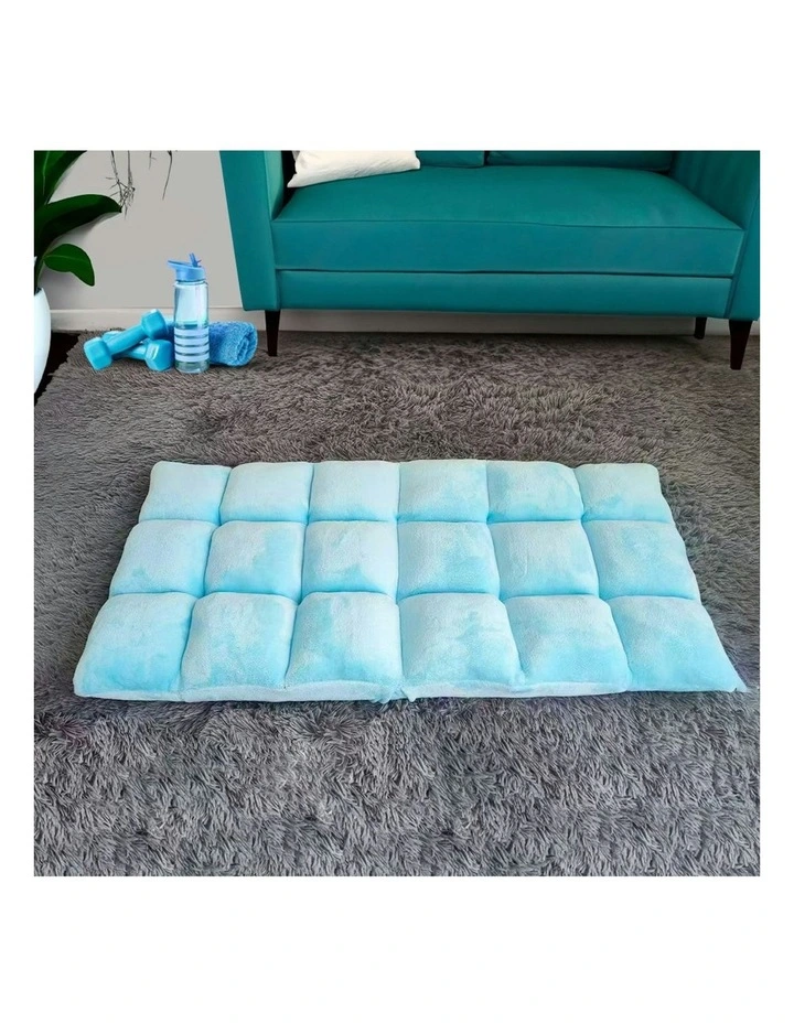 Folding Floor Recliner Lounge Sofa 2x in Blue image 6
