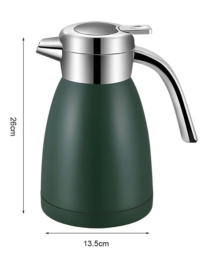 Stainless Steel 2X 1.8L Water Bottle Insulated Vacuum Flask Coffee Jug Thermal Green image 4