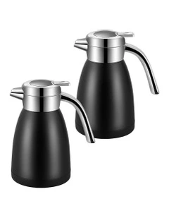 Stainless Steel Water Bottle Insulated Vacuum Flask Coffee Jug Thermal 2.2L in Black