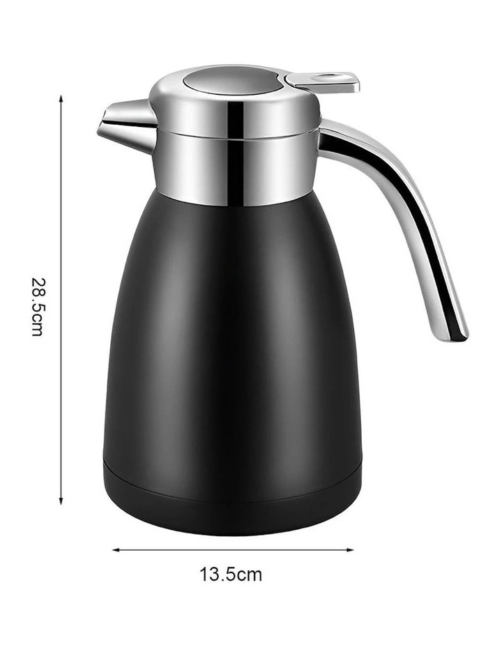 Stainless Steel Water Bottle Insulated Vacuum Flask Coffee Jug Thermal 2.2L in Black image 4