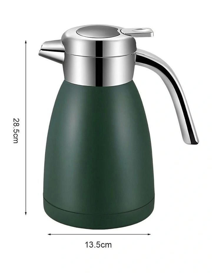 Stainless Steel 2X 2.2L Water Bottle Insulated Vacuum Flask Coffee Jug Thermal Green image 4