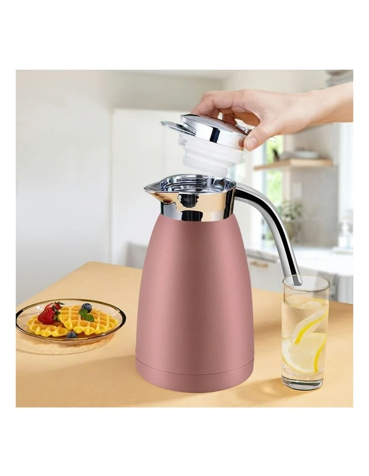 2X Stainless Steel Insulated Water Bottle 2.2L in Pink image 5