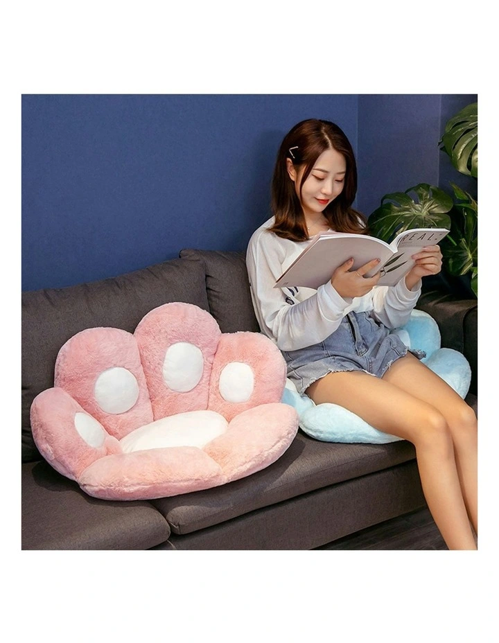 2X Paw Shape Cushion 70cm in Mint Blue image 4
