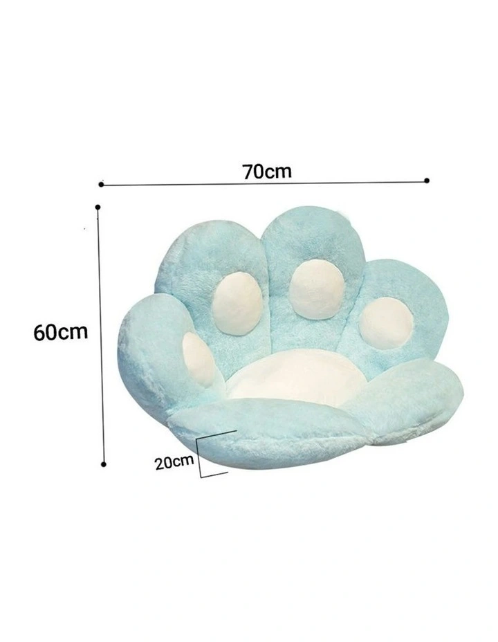 2X Paw Shape Cushion 70cm in Mint Blue image 5
