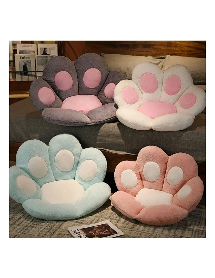 2X Paw Shape Cushion 70cm in Mint Blue image 6