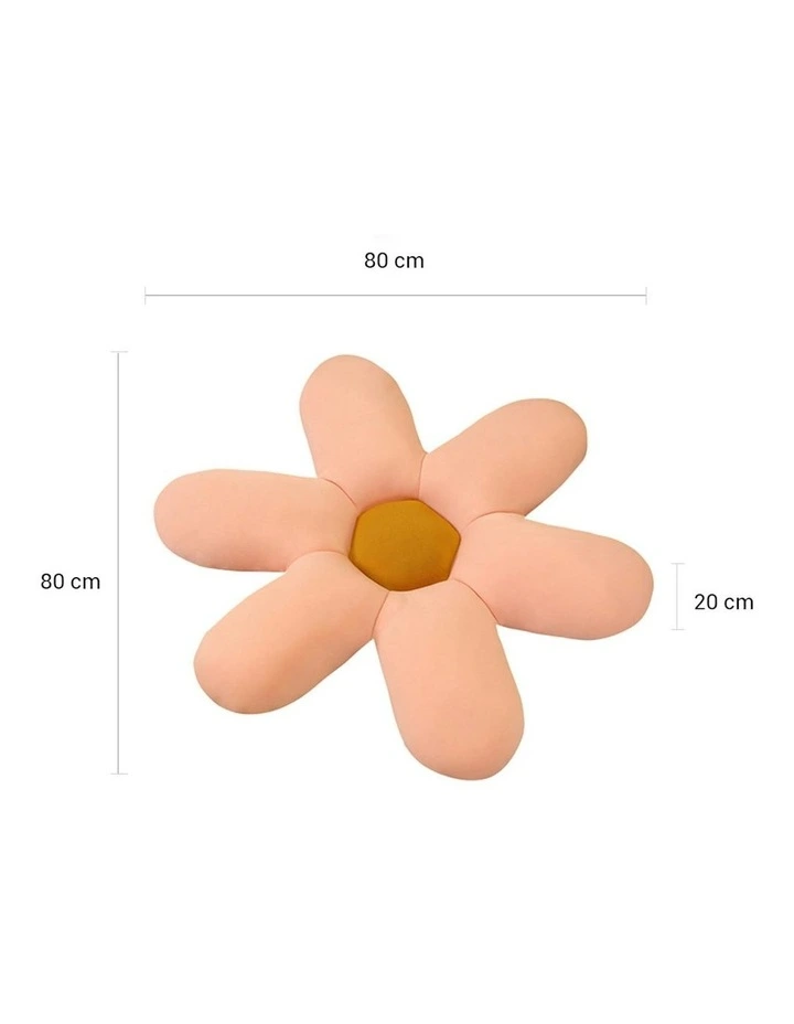 Daisy Flower-Shaped Cushion Set of 2 in Pink image 2
