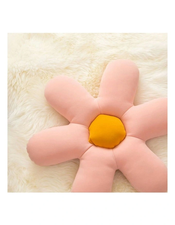 Daisy Flower-Shaped Cushion Set of 2 in Pink image 5