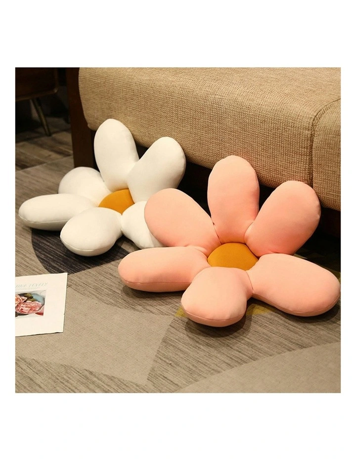 Daisy Flower-Shaped Cushion Set of 2 in Pink image 6