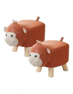 Red Children Bench 2x in Orange