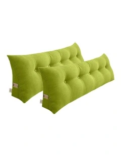 Triangular Wedge Pillow 2x 100cm in Green