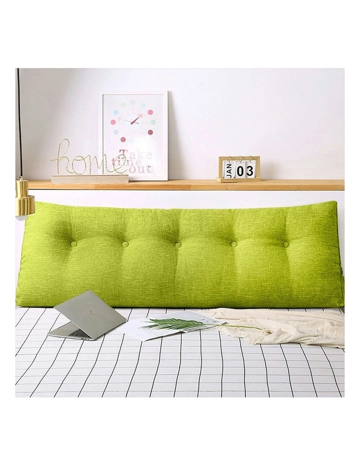 Triangular Wedge Pillow 2x 100cm in Green image 3