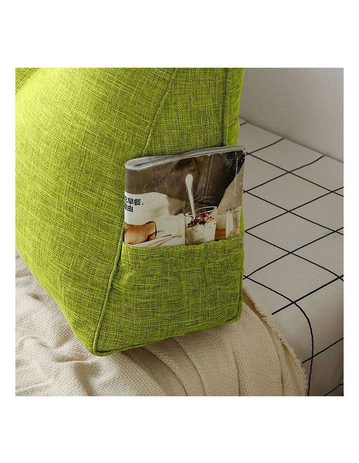 Triangular Wedge Pillow 2x 100cm in Green image 5