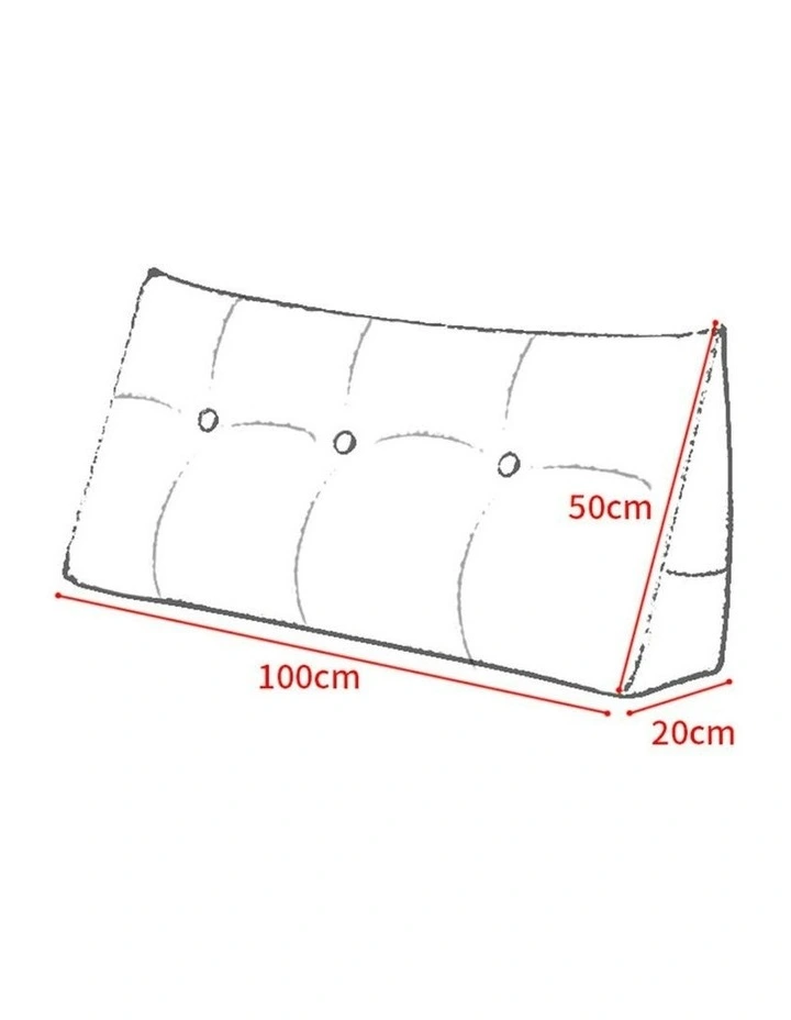 Triangular Wedge Bed Pillow 2X 100cm in Yellow image 7