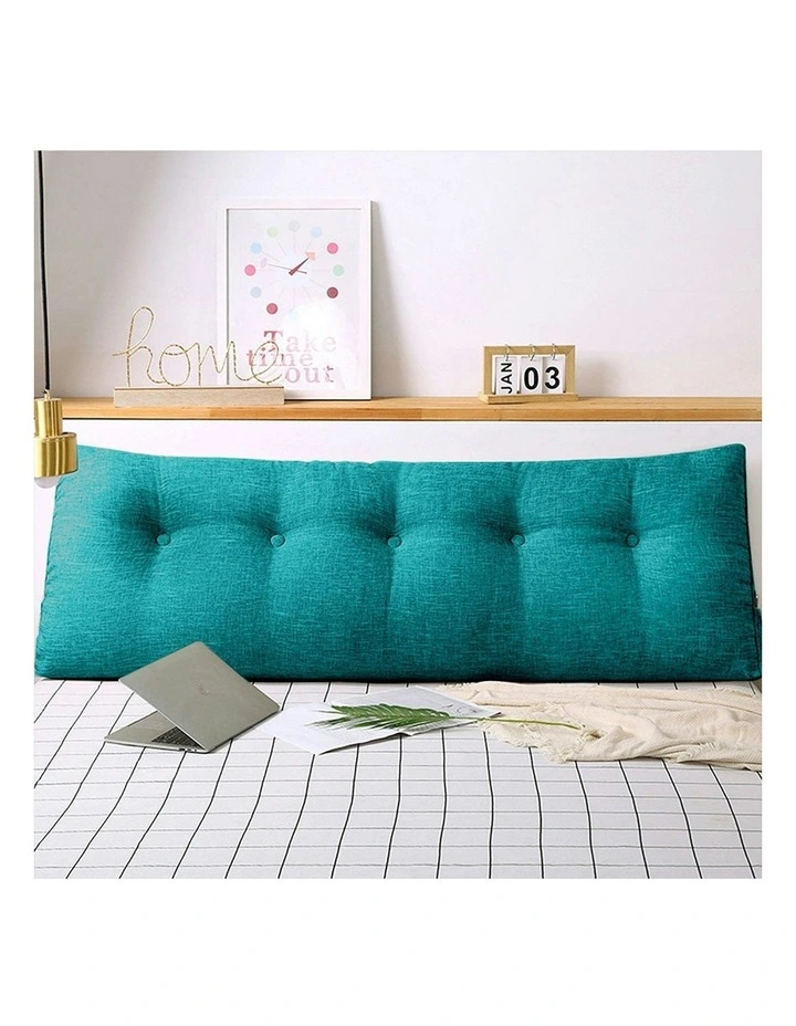 Triangular Wedge Bed Pillow 2X 120cm in Blue Green image 3