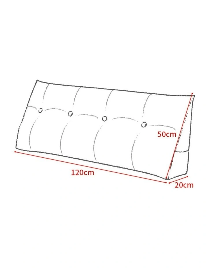 Triangular Wedge Bed Pillow 2X 120cm in Blue Green image 7