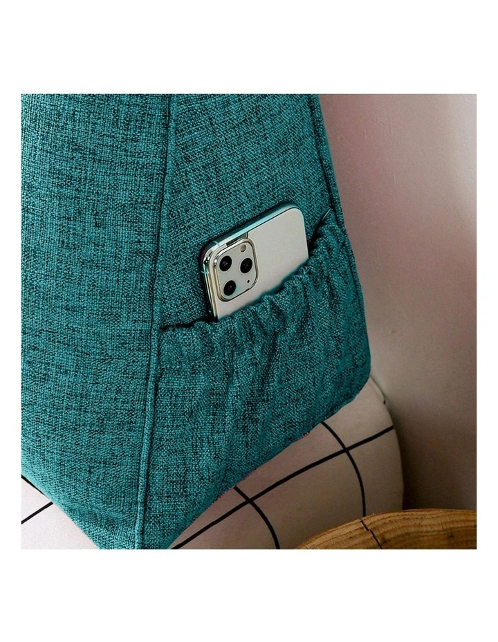 Triangular Wedge Bed Pillow 2X 180cm in Blue Green image 7