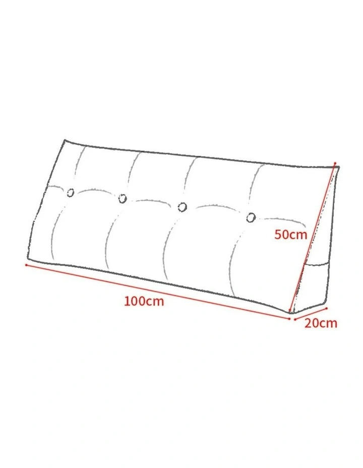 Triangular Wedge Bed Pillow 2X 100cm in Rose Red image 6