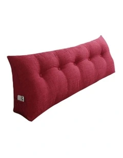 Triangular Wedge Bed Pillow 120cm in Rose Red