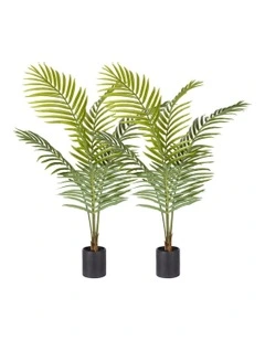 Artificial Indoor Rogue Areca Palm Tree 2X 120cm in Green