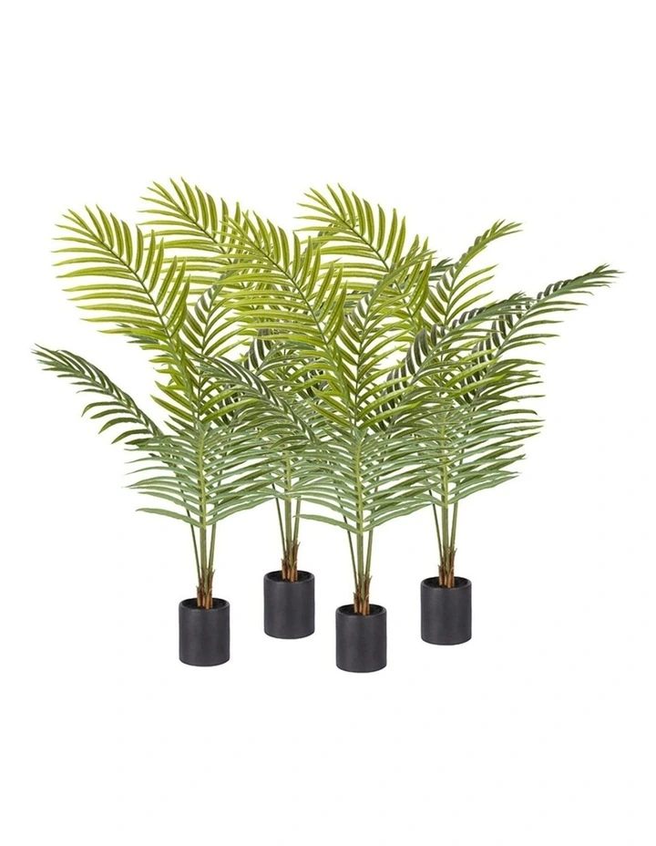 Artificial Indoor Rogue Areca Palm Tree 4X 120cm in Green image 1