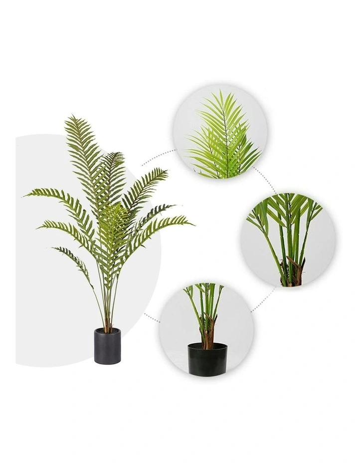 SOGA 4X 160cm Green Artificial Indoor Rogue Areca Palm Tree Fake Tropical Plant Home Office Decor image 4