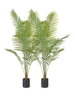Artificial Indoor Rogue Areca Palm Tree 2X 180cm in Green