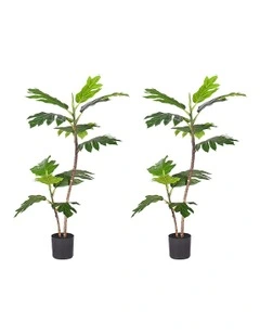 Philodendron Artificial Plant 2x 90cm in Green