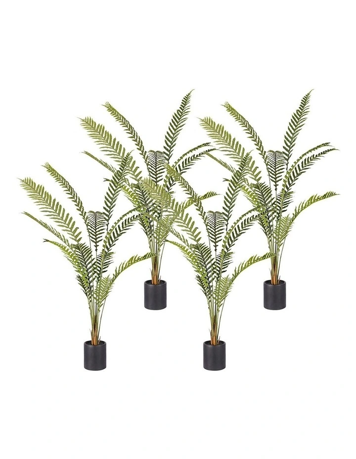 4X Artificial Rogue Hares Foot Fern Tree in Green image 1