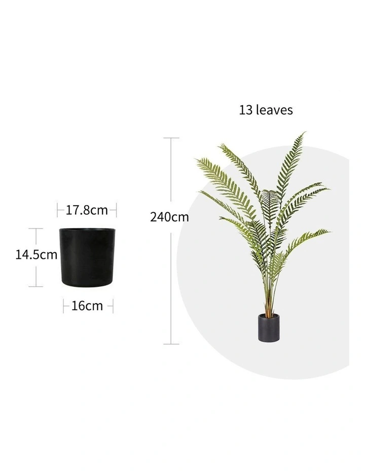 4X Artificial Rogue Hares Foot Fern Tree in Green image 2
