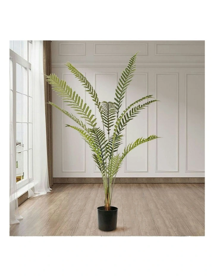 4X Artificial Rogue Hares Foot Fern Tree in Green image 3