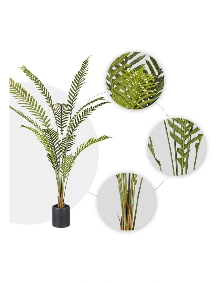 4X Artificial Rogue Hares Foot Fern Tree in Green image 4