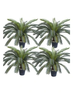 Cycas Revoluta Cycad Palm Artificial Plant 4X 155cm in Green