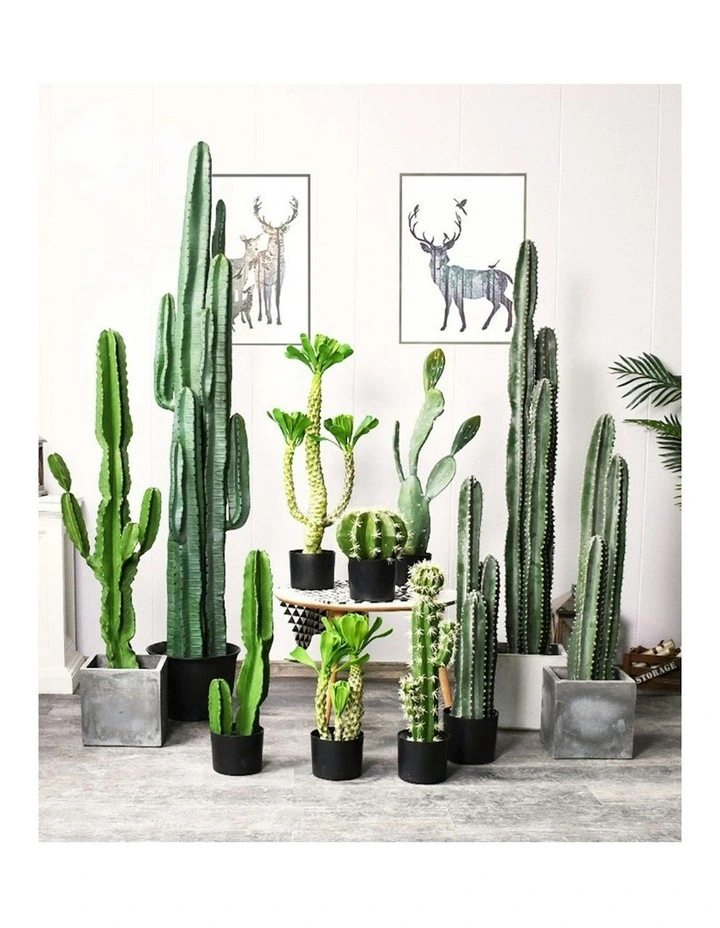 2X Artificial Indoor Cactus Tree Fake Plant in Green image 6