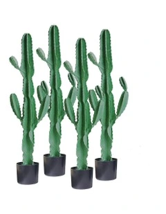 4X Artificial Indoor Cactus Tree Fake Plant in Green