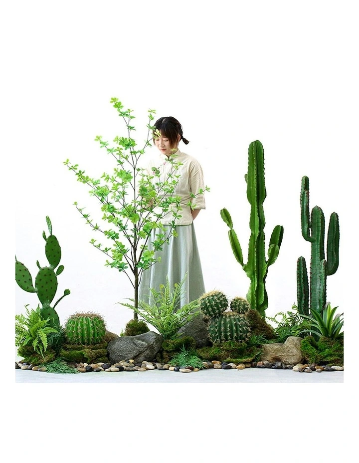 4X Artificial Indoor Cactus Tree Fake Plant in Green image 7