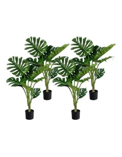 4X Artificial Indoor Turtle Back Fake Decoration Tree Flower Pot Plant in Green