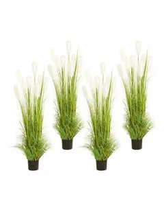 Wheat Plume Grass Artificial Plant 4X 150cm in Green