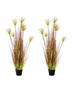 2X Artificial Indoor Potted Papyrus Plant Tree in Green