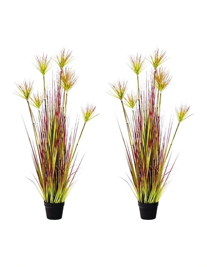 2X Artificial Indoor Potted Papyrus Plant Tree in Green image 1